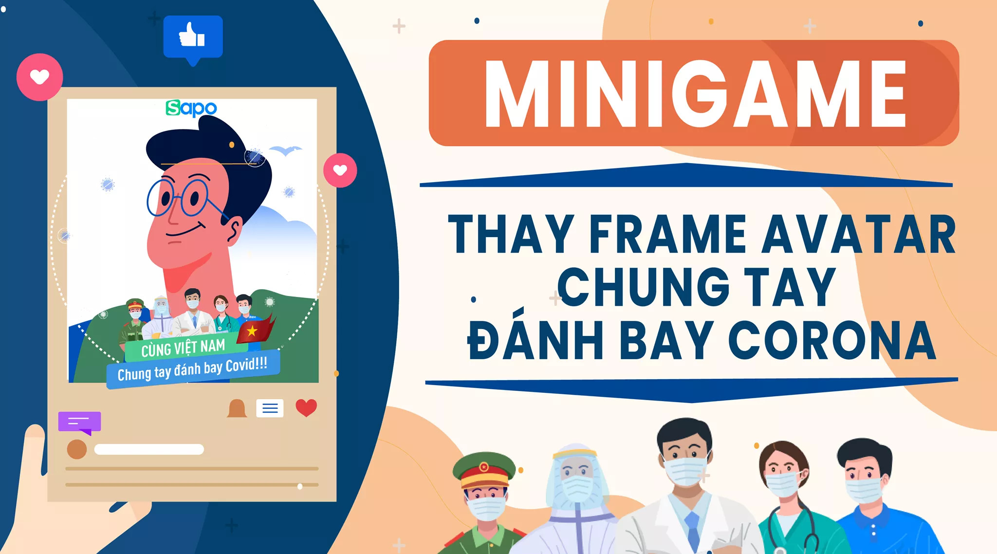 Minigame: Thay Frame avatar - Chung tay đánh bay Corona.