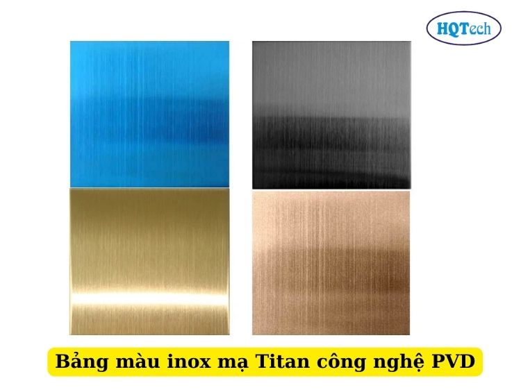 Bảng màu inox mạ Titan công nghệ PVD