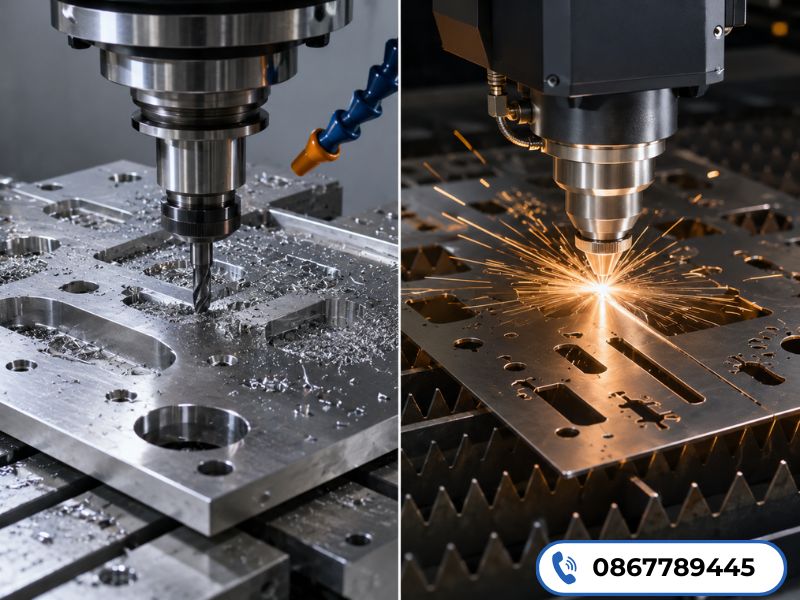 So sánh CNC và laser CNC: chọn công nghệ nào khi gia công kim loại?