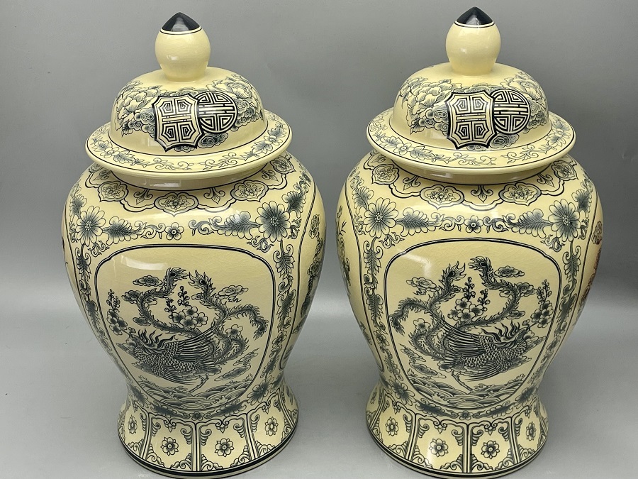 Choé Tứ Linh Long Ly Quy Phượng Gốm Chu Đậu Truyền Thống