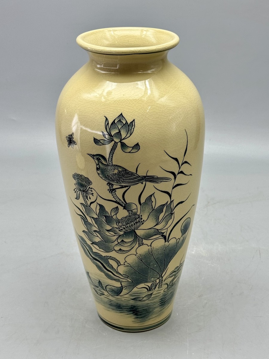 Bình Như Ý Hoạ Tiết Hoa Sen H35 Gốm Chu Đậu Truyền Thống