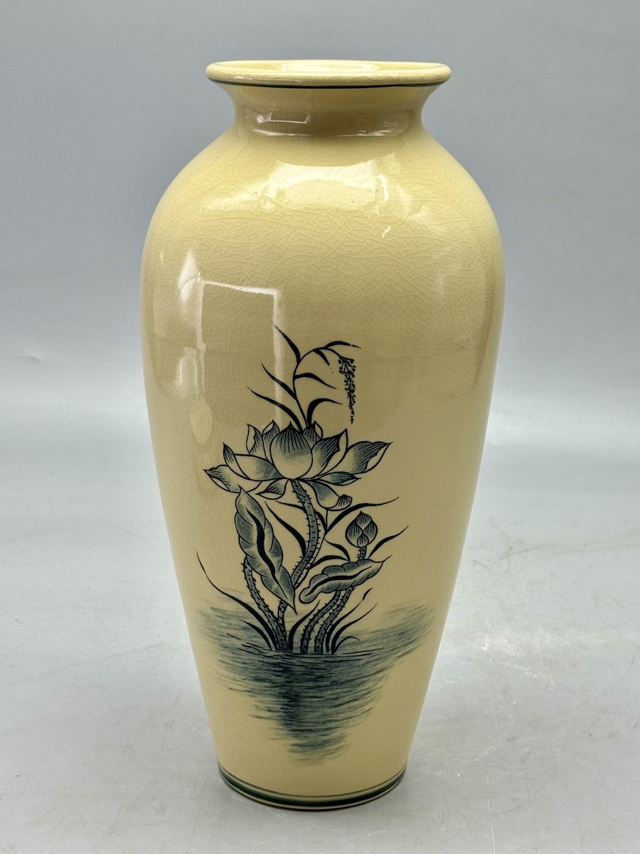 Bình Như Ý Hoạ Tiết Hoa Sen H35 Gốm Chu Đậu Truyền Thống