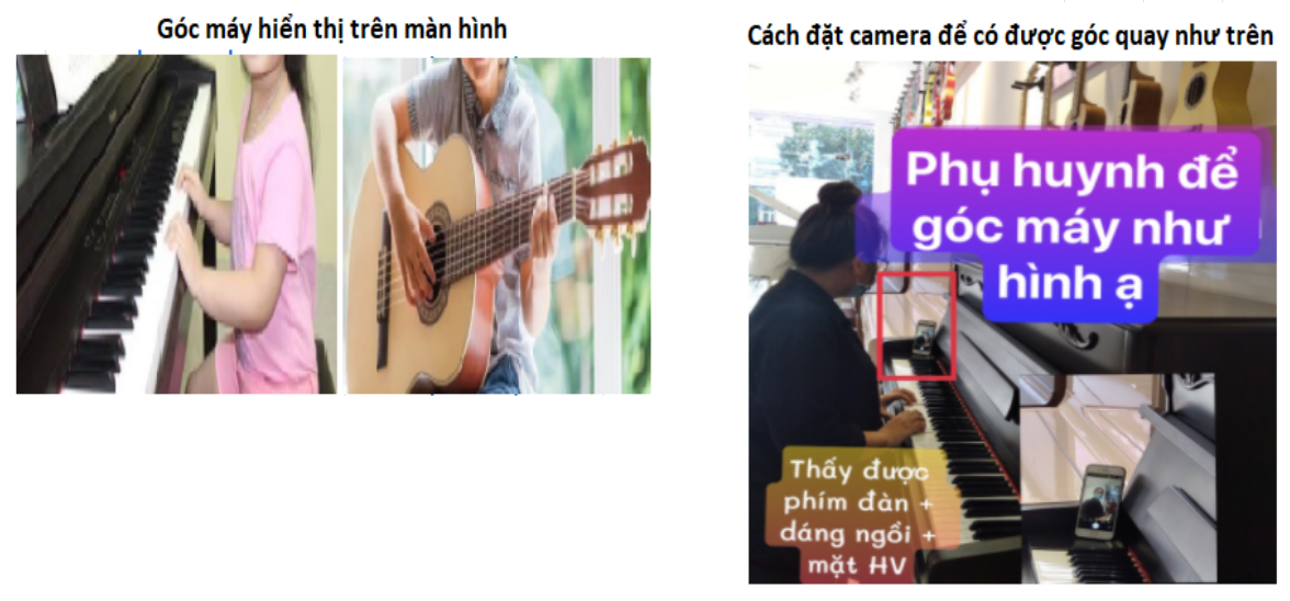 Hướng dẫn đặt điện thoại khi học đàn online
