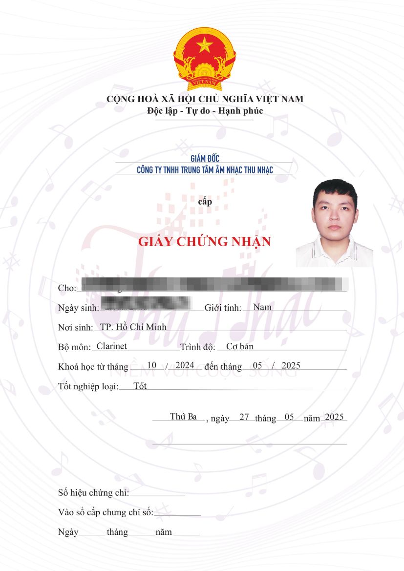 Chứng chỉ học đàn piano cơ bản