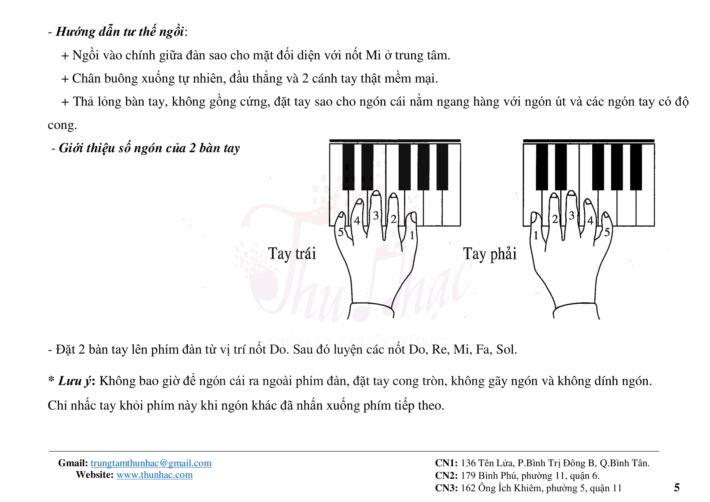 giáo trình tự học Piano cơ bản