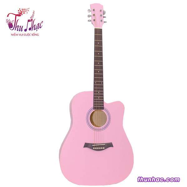 Đàn guitar acoustic màu hồng giá rẻ, chất lượng