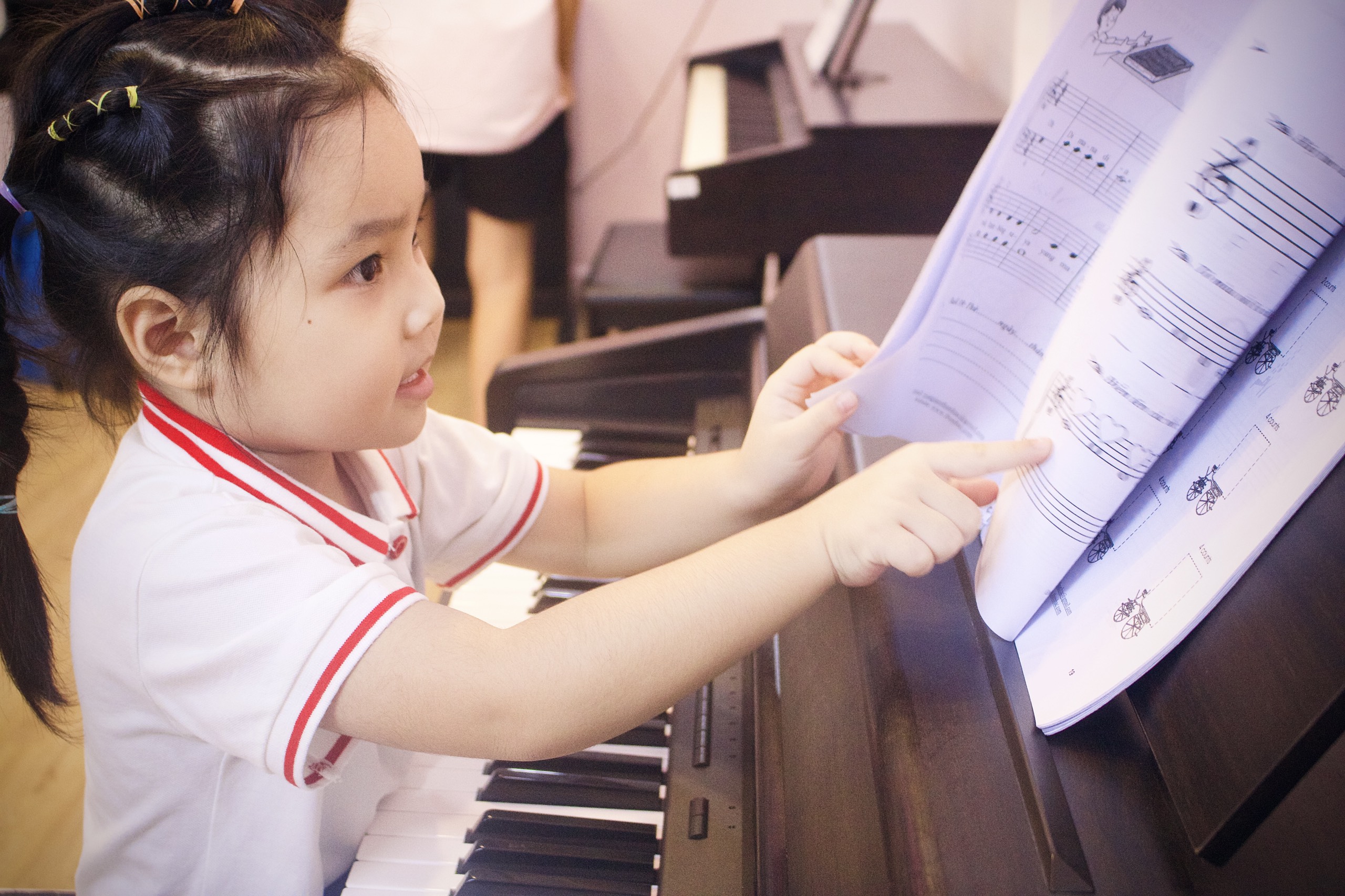Học viên học Piano tại Thu Nhạc Tân Phú TPHCM
