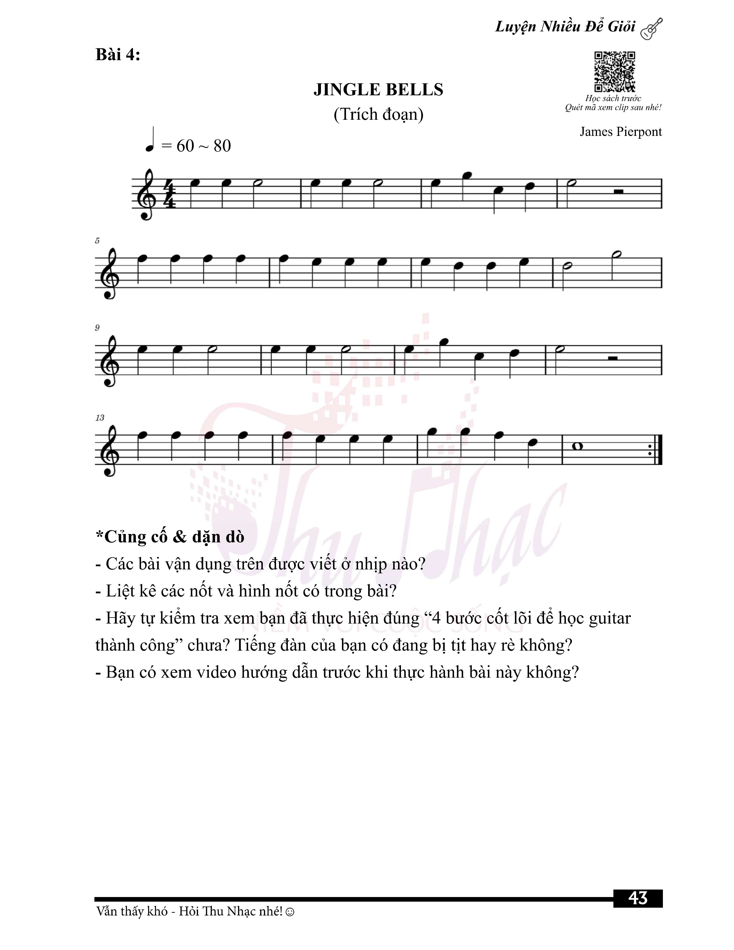 Sheet nhạc Jingle Bells