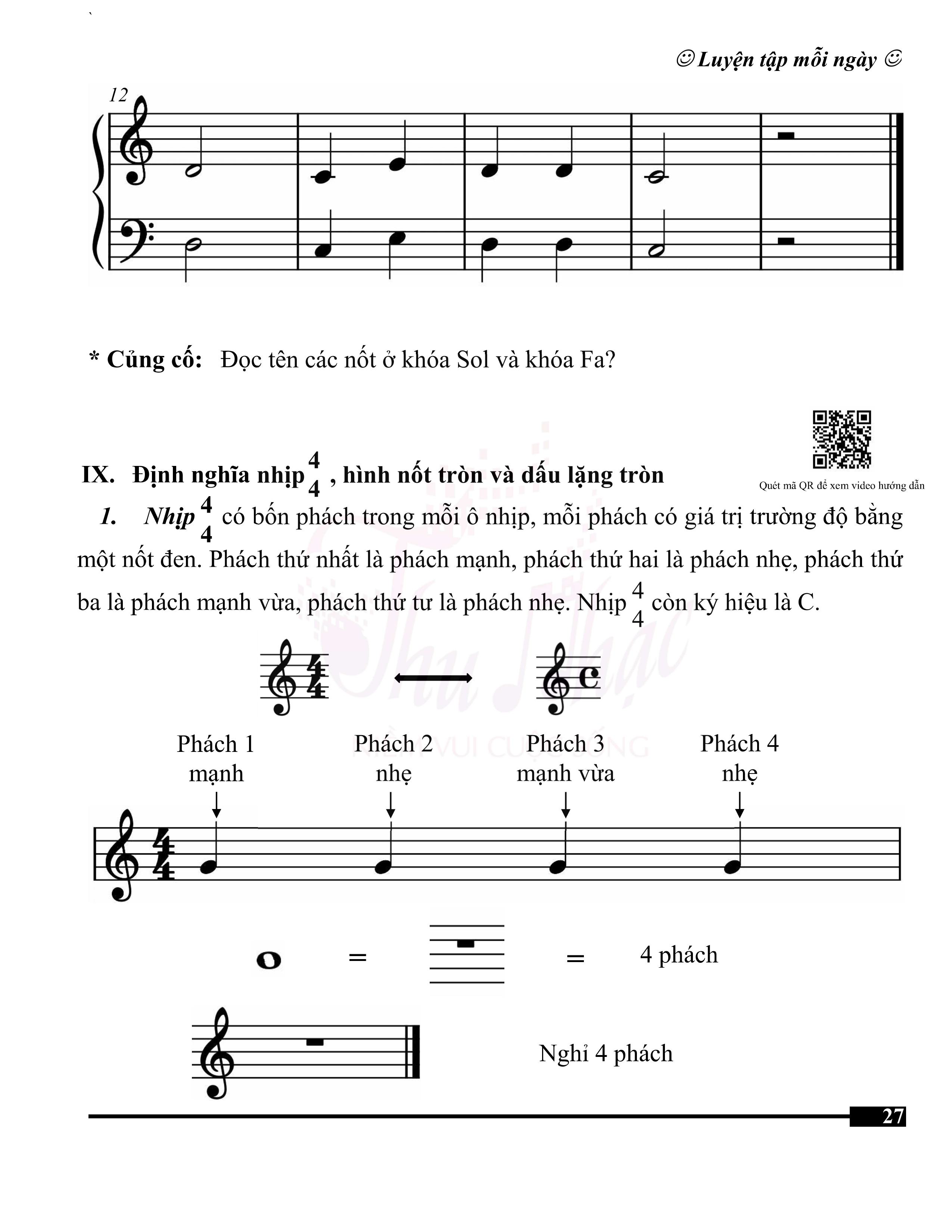 Định nghĩa nhịp 4/4