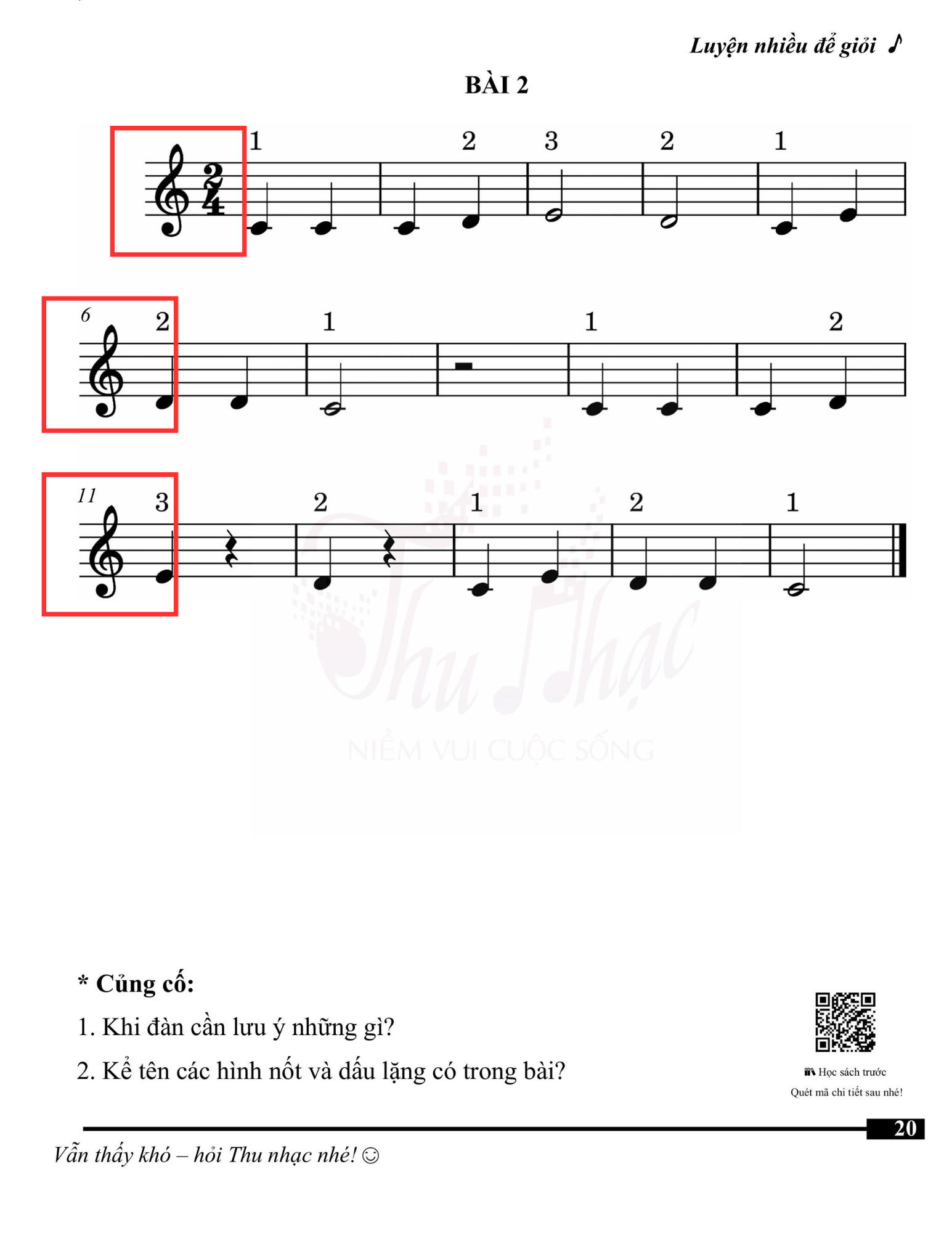 Khóa nhạc trong học đàn piano