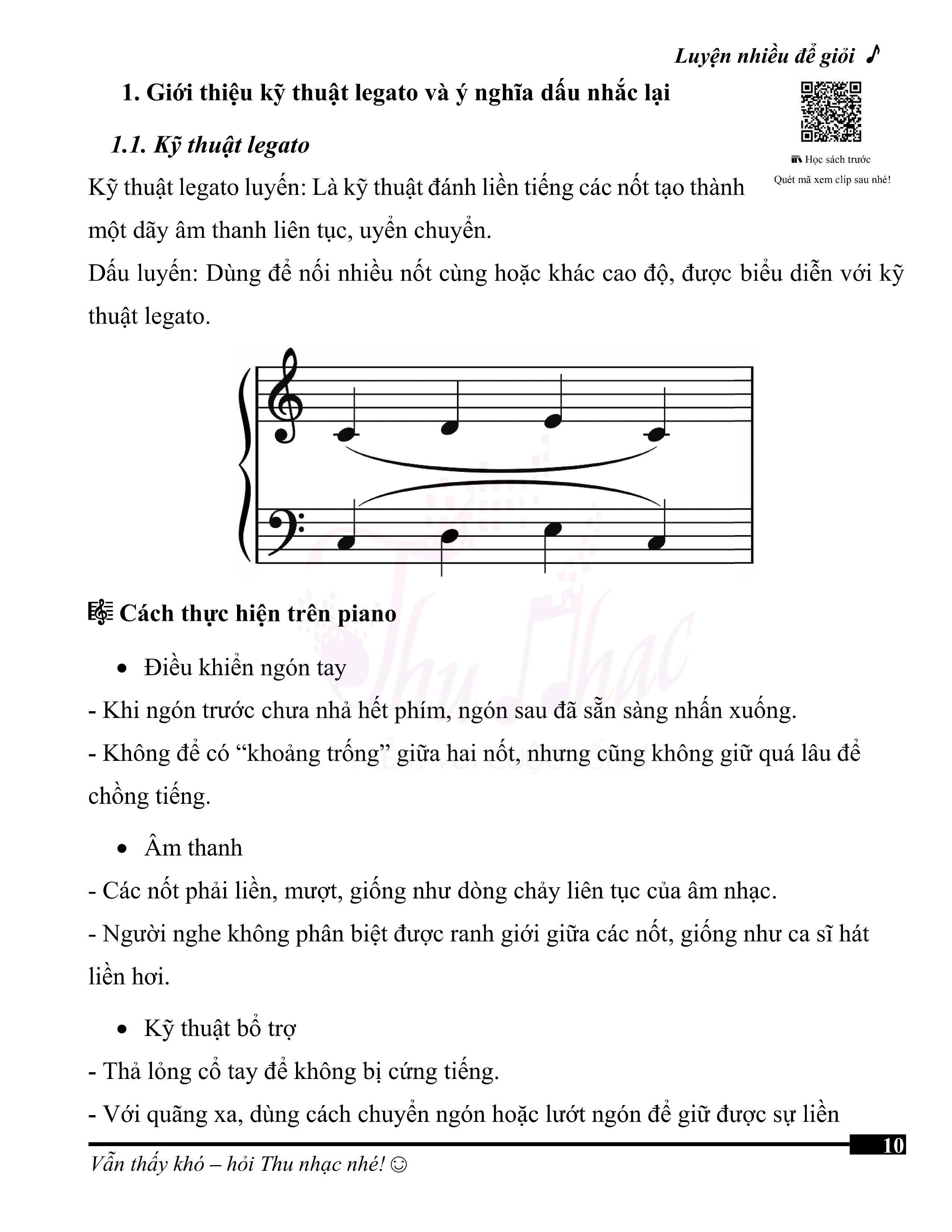 Định nghĩa kỹ thuật Legato trong học đàn piano