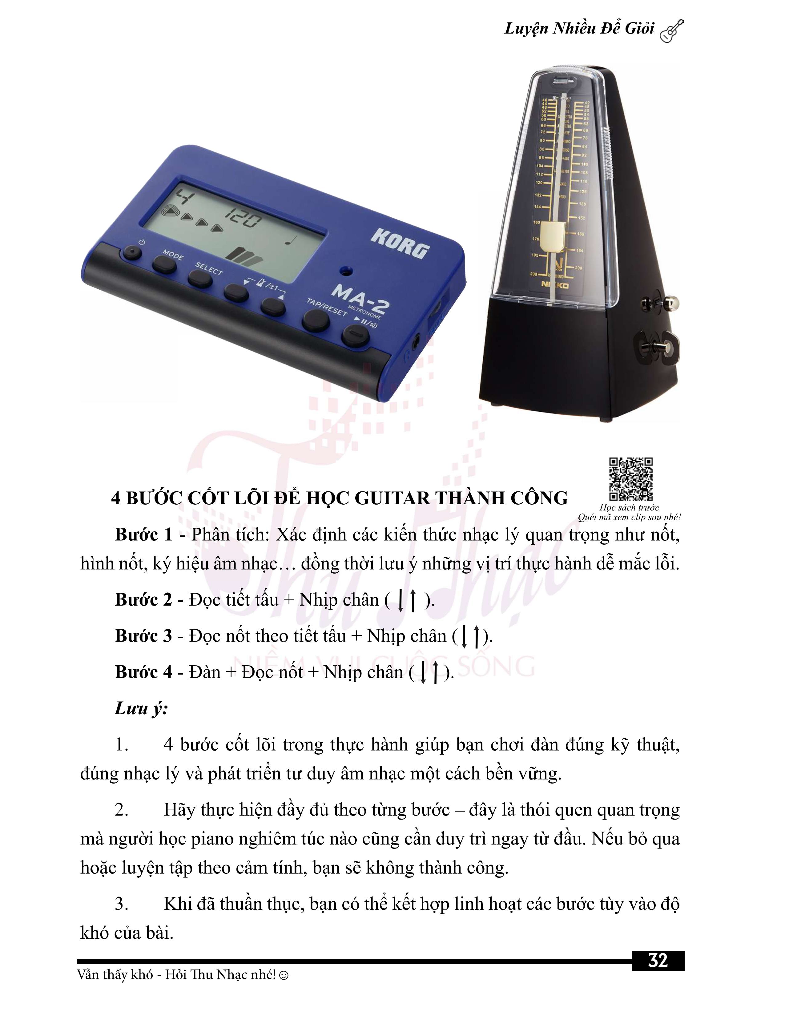 Sự cần thiết của metronome trong học đàn guitar