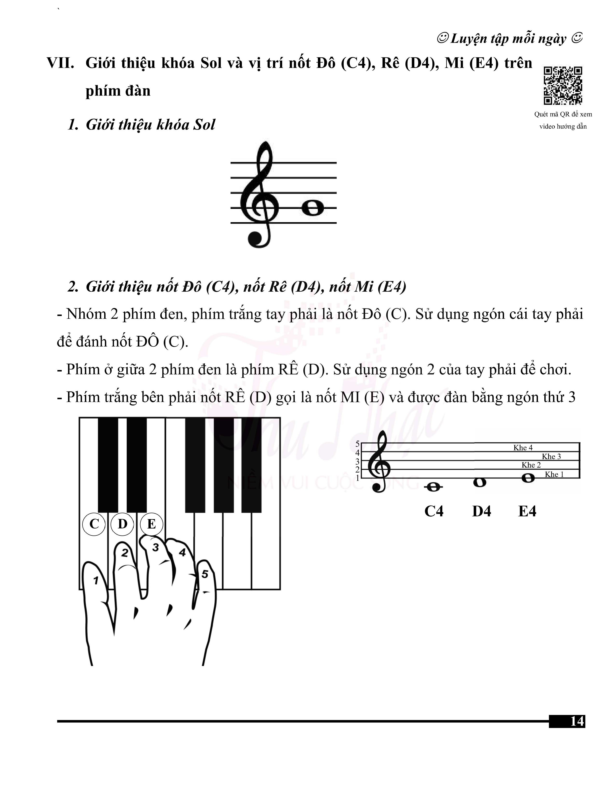Giáo trình tự học piano cơ bản online 1
