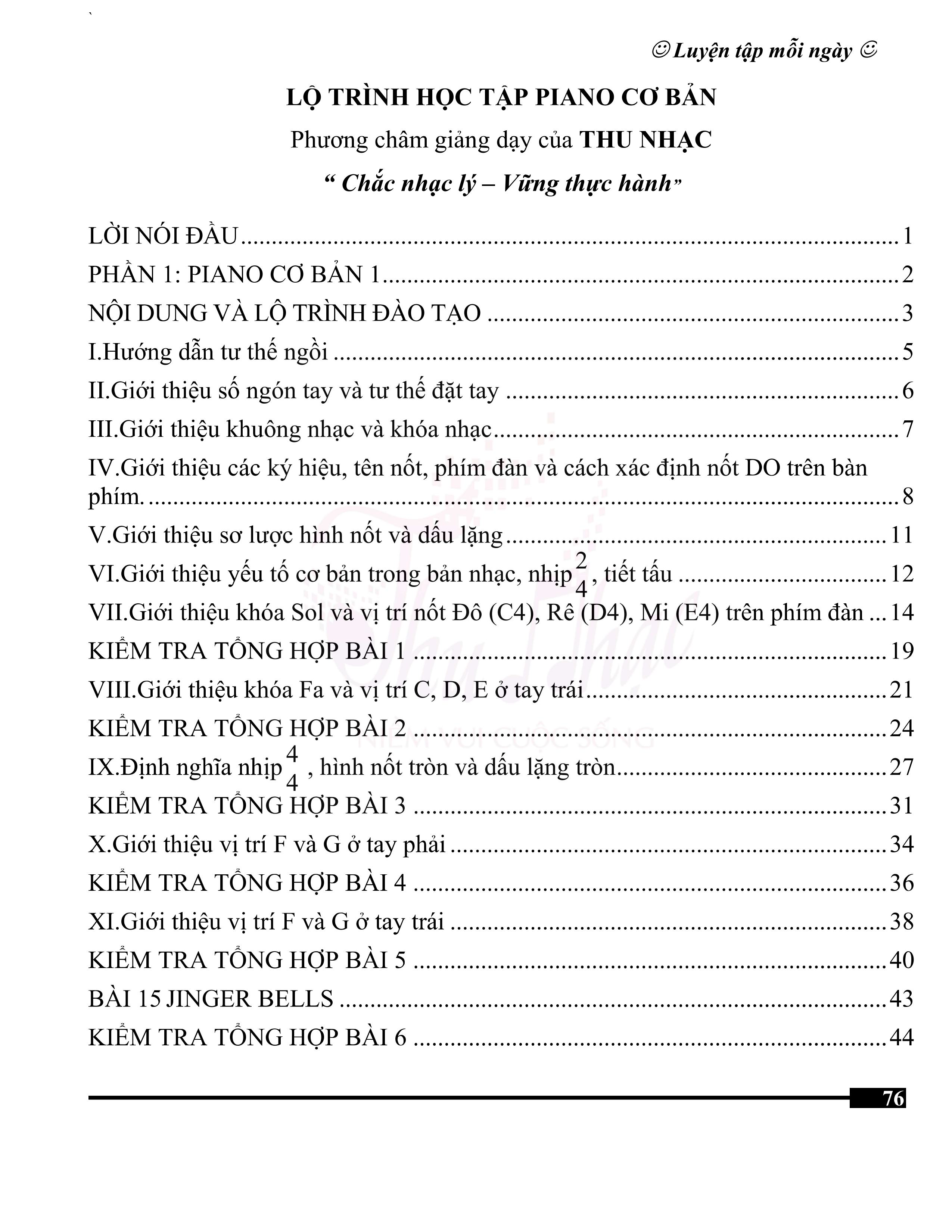 Lộ trình học đàn piano cơ bản online