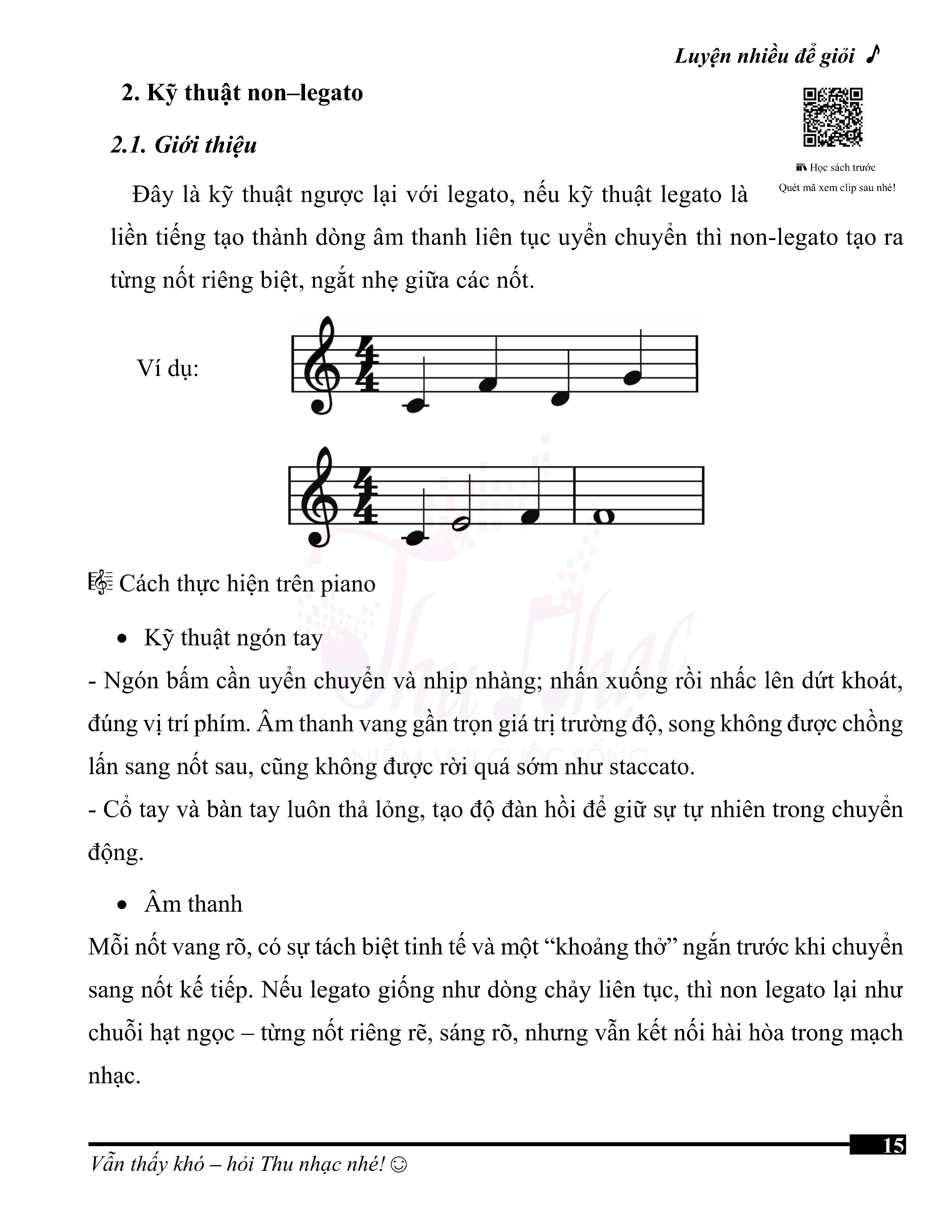 Kỹ thuật Non-legato là gì?