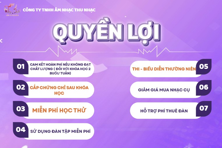Quyền lợi khóa học video piano cơ bản
