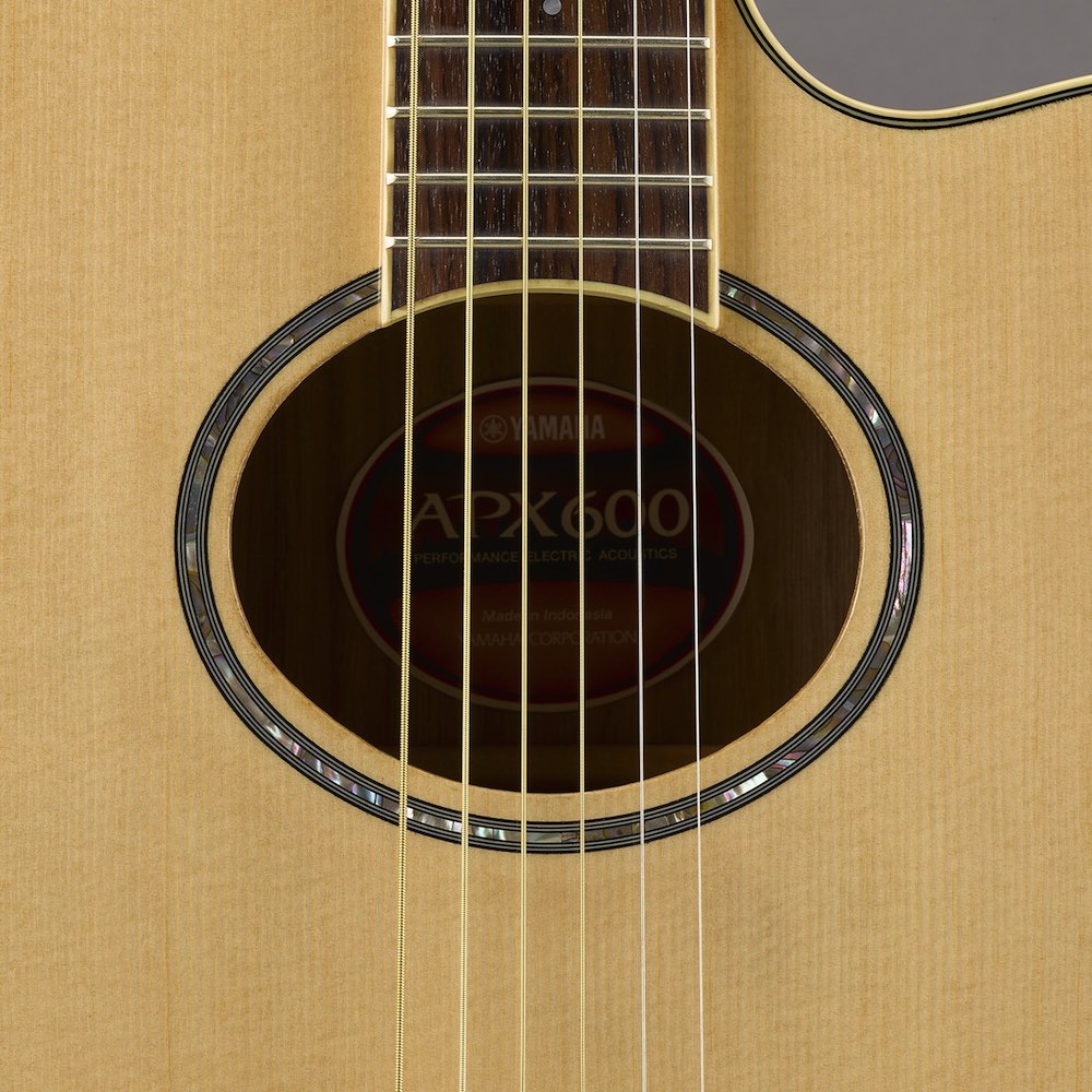 Lỗ thoát âm hình oval của guitar APX600