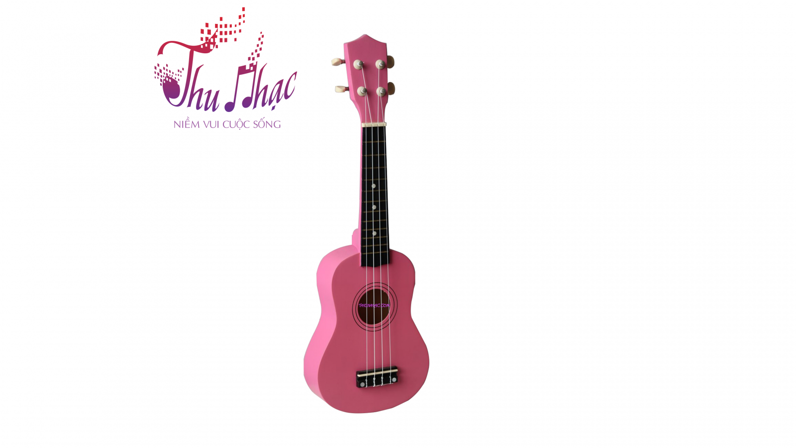 Đàn Ukulele Màu Hồng Đậm Trơn Chính Hãng Tphcm | Thu Nhạc