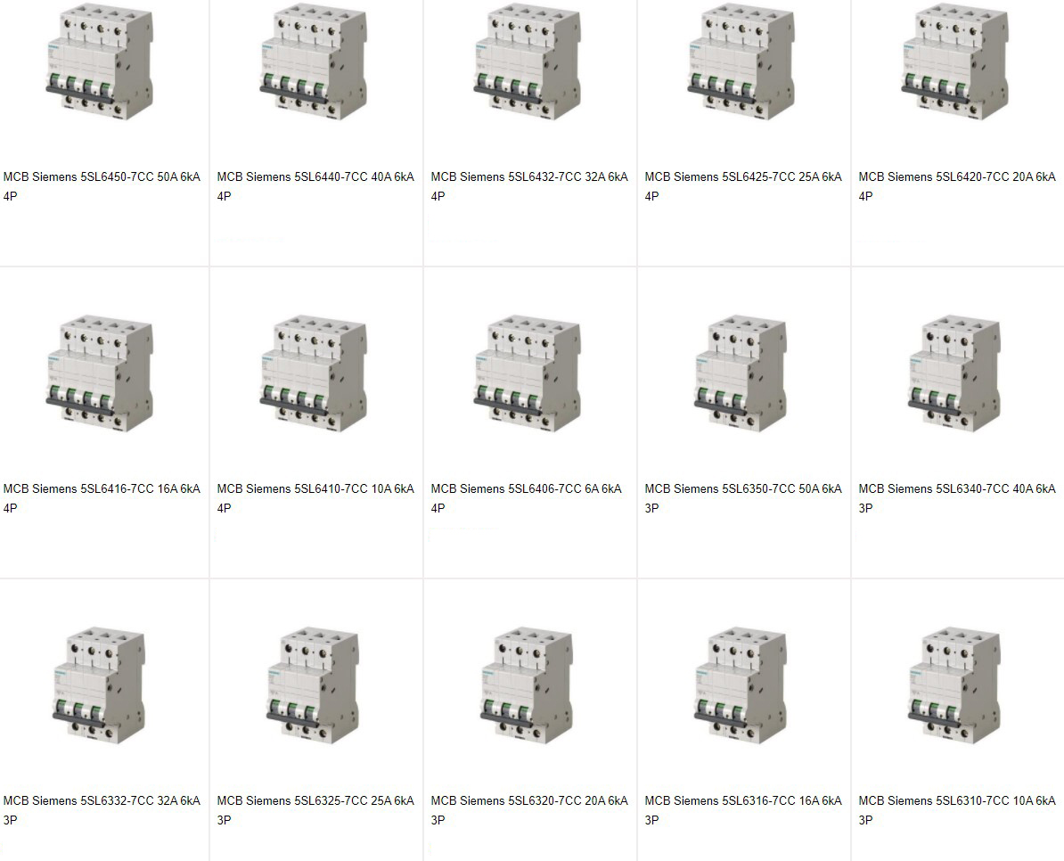 MCB Siemens 5SL Series