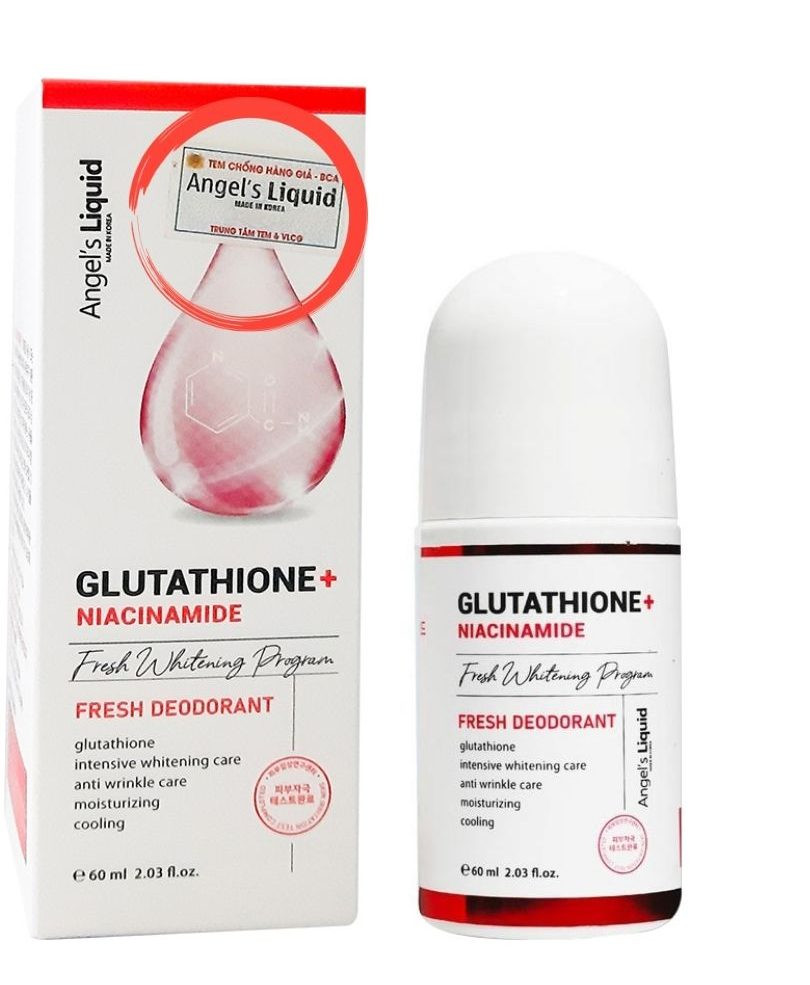 angel liquid glutathione plus niacinamide fresh deodorant 60ml Angel's Arbutin Cooling Angel's Liquid Glutathione Plus Niacinamide