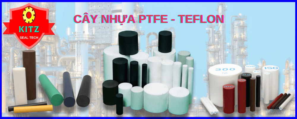 cây ptfe, cây nhựa ptfe, cây teflon, ptfe rod