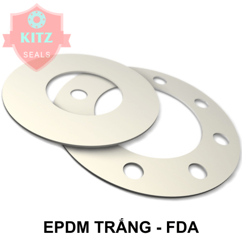 Gioăng Mặt Bích Cao Su EPDM Trắng