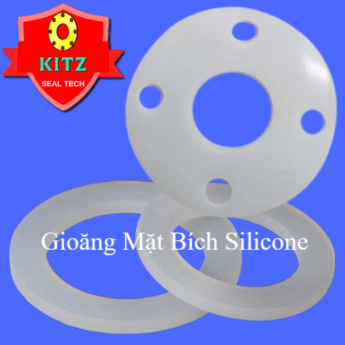 Gioăng Mặt Bích Silicone Trắng