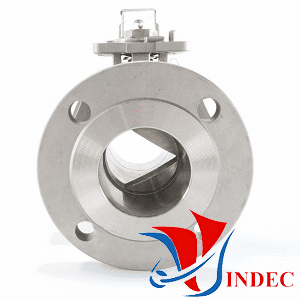 V Port Stainless Steel Ball Valve 2PC ANSI 150 Flanged