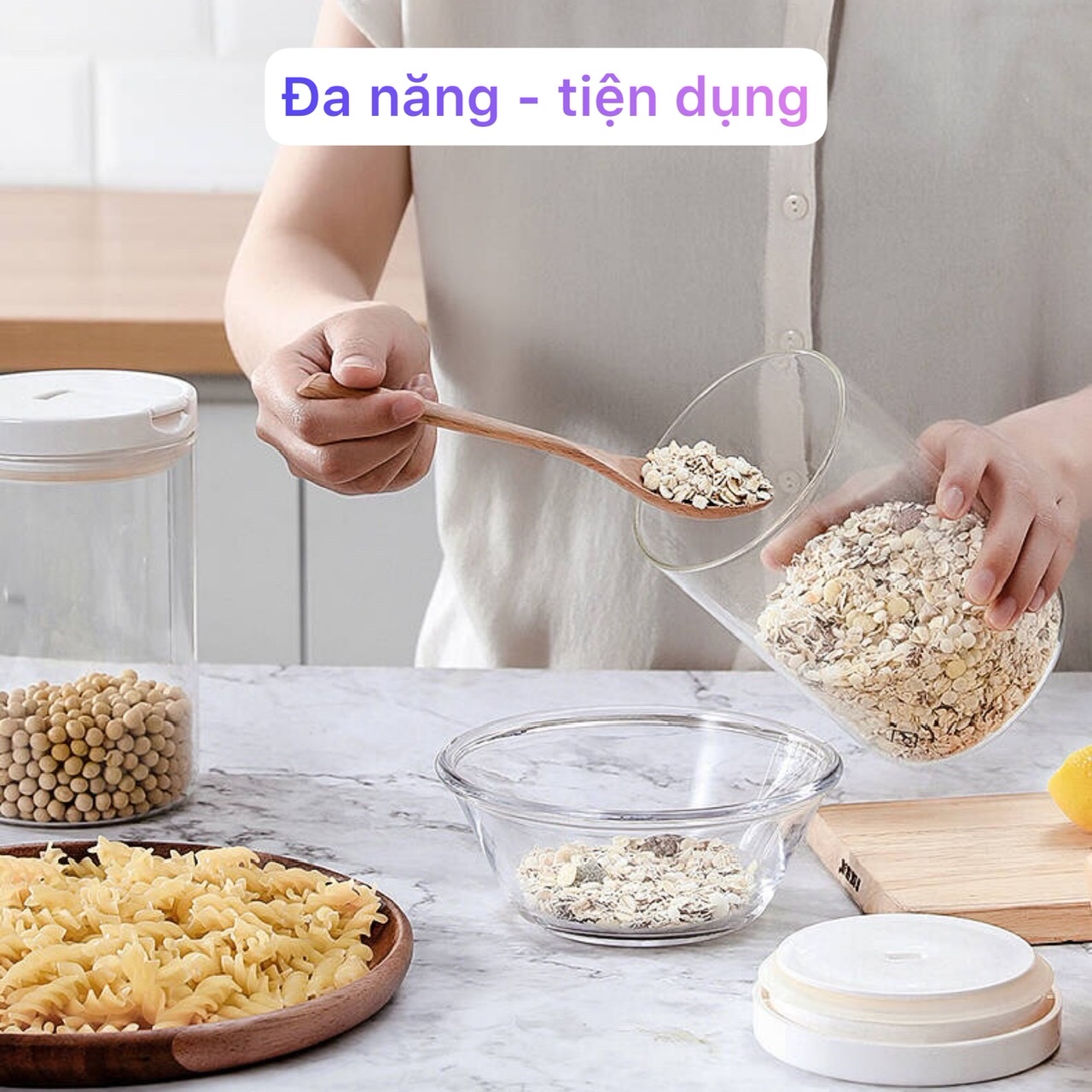 Lọ thủy tinh borosilicate đựng đồ khô, thực phẩm JIANXIA