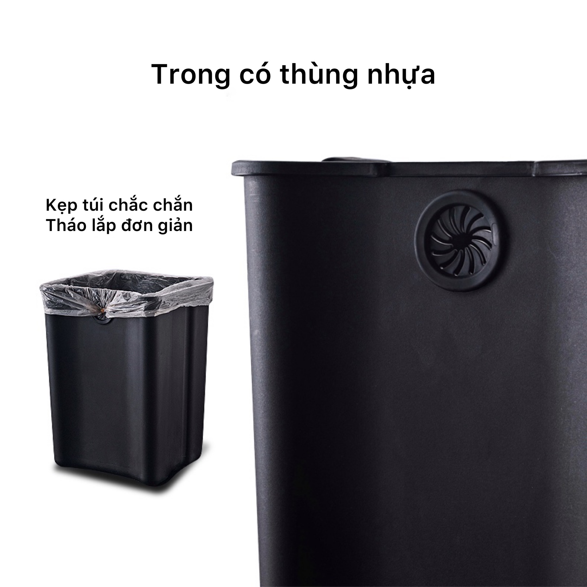 Thùng rác thông minh JAH-13L cảm ứng tự động - Inox 430 cao cấp