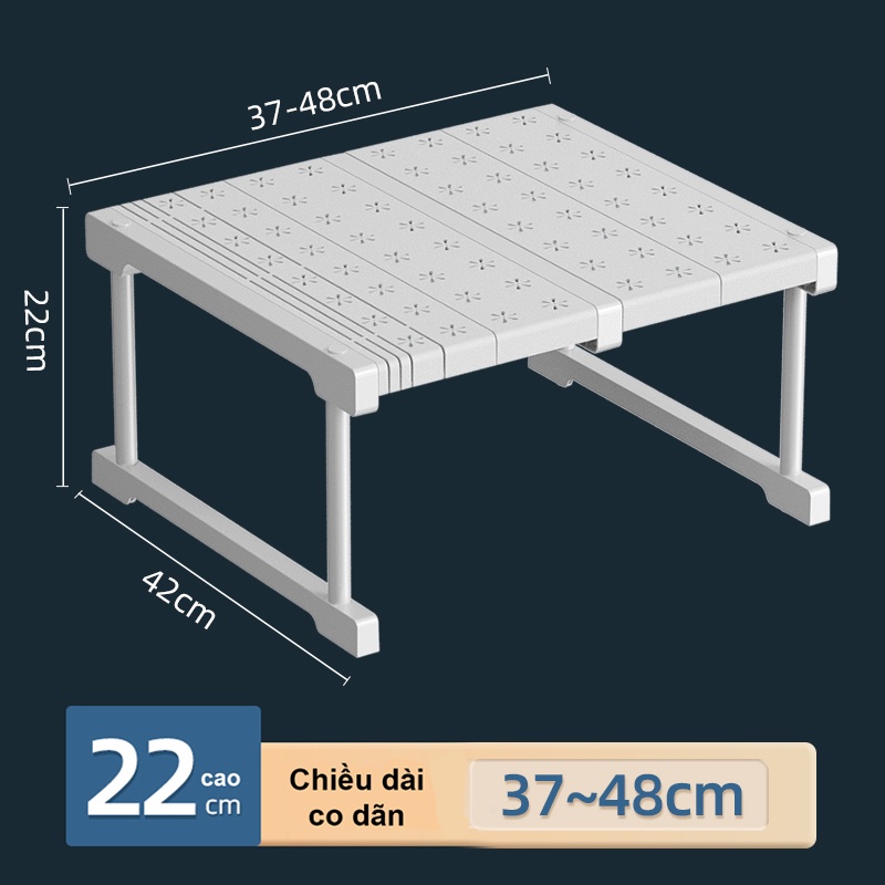 Kệ chia ngăn tủ quần áo, Kệ gầm bếp co giãn chia ngăn tủ để đồ dùng xoong nồi quần áo đa năng, gia dụng thông minh tiện ích