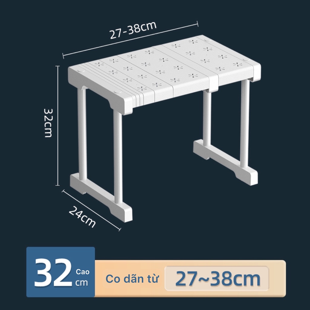 Kệ chia ngăn tủ quần áo, Kệ gầm bếp co giãn chia ngăn tủ để đồ dùng xoong nồi quần áo đa năng, gia dụng thông minh tiện ích