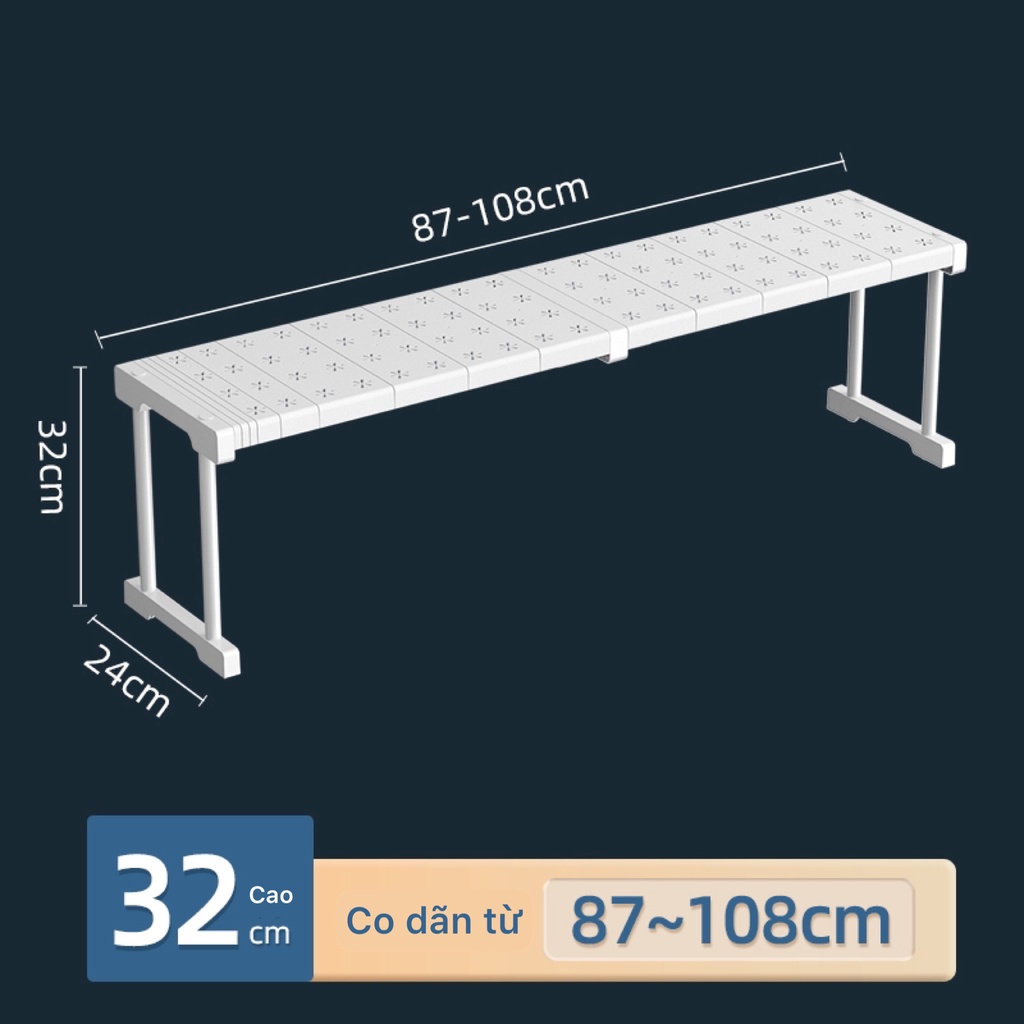 Kệ chia ngăn tủ quần áo, Kệ gầm bếp co giãn chia ngăn tủ để đồ dùng xoong nồi quần áo đa năng, gia dụng thông minh tiện ích