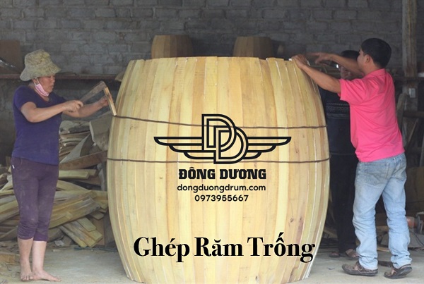 ghép tang trống gỗ