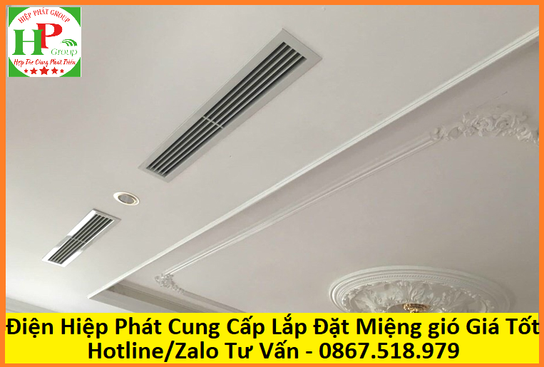 hình ảnh lắp đặt miệng gió linear