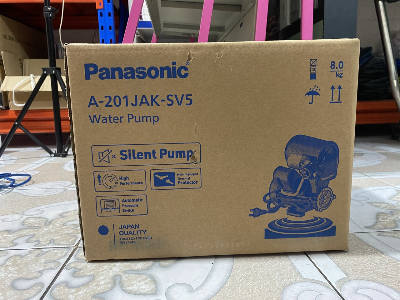 Bơm tăng áp 200W Panasonic A-201JAK mô tơ dây đồng chính hãng