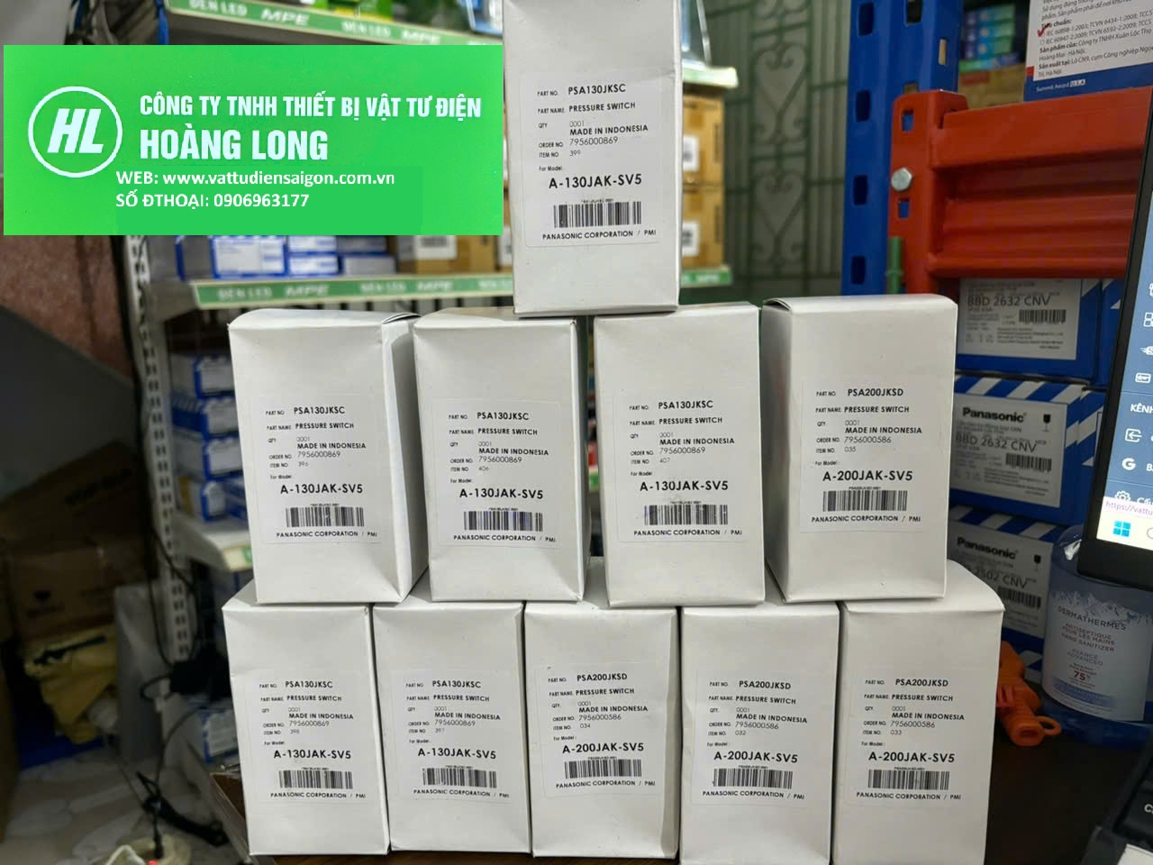 Rờ le tự động cho máy bơm tăng áp Panasonic A-130JAK, A-200JAK CAM KẾT CHÍNH HÃNG