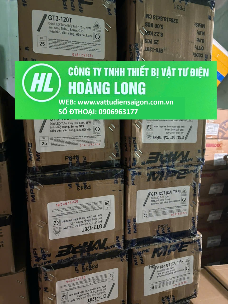 Đèn LED  MPE Tube 1.2m 18W 28W ánh sáng trắng GT8-120T/ GT3-120T