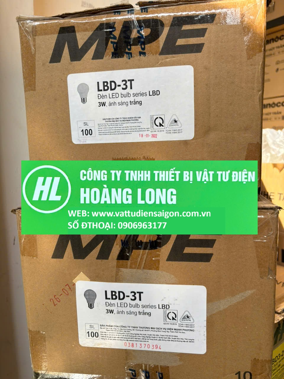 MPE - LED Bulb 3W ánh sáng trắng LBD-3T