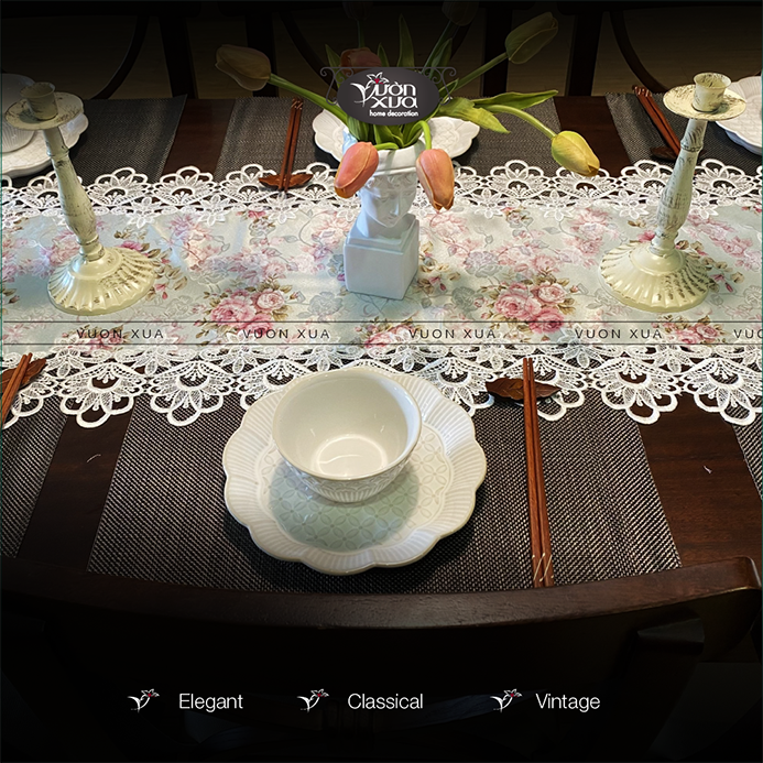 BẬT MÍ 5 Ý TƯỞNG TRANG TRÍ TABLE RUNNER CHO BÀN ĂN