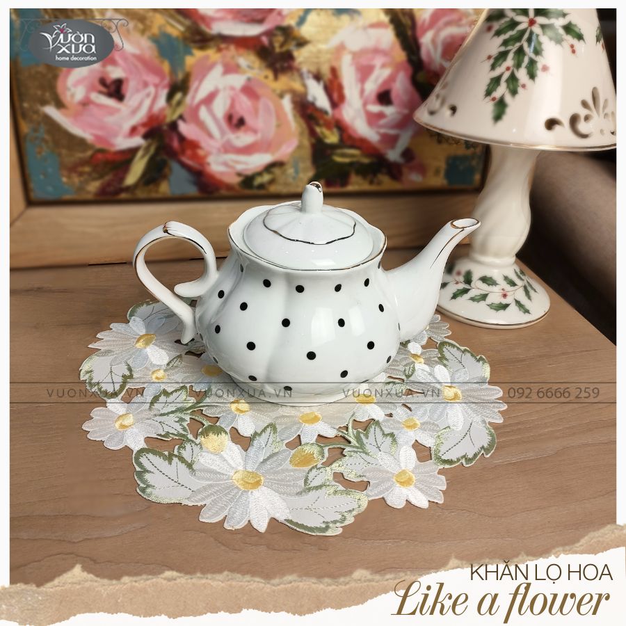 COMBO SALE (3 LÓT LỌ HOA) khăn lọ hoa Vườn Xưa, LAF-T2