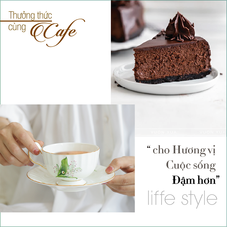 Bộ ấm chén uống trà Anna thung lũng hoa huệ nhà VƯỜN XƯA, trà chiều kiểu Anh, bộ tách cà phê Vintage