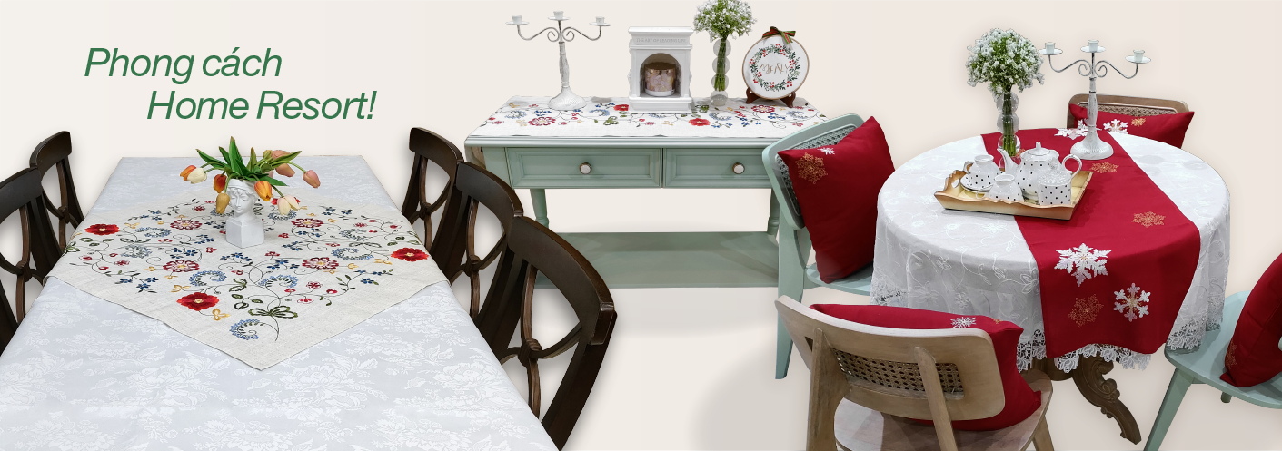 VƯỜN XƯA - Khăn Trải Bàn