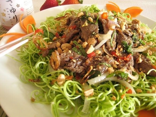 Cách Làm Món Nộm Rau Muống Thịt Bò