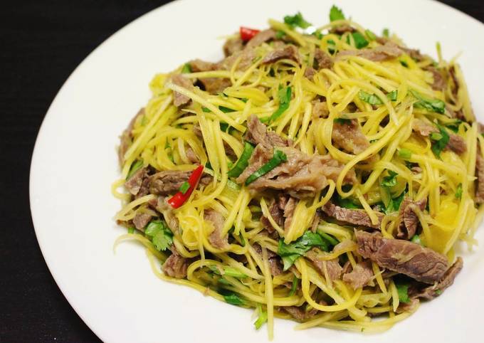 Cách Làm Món Nộm Xoài Bò Nướng