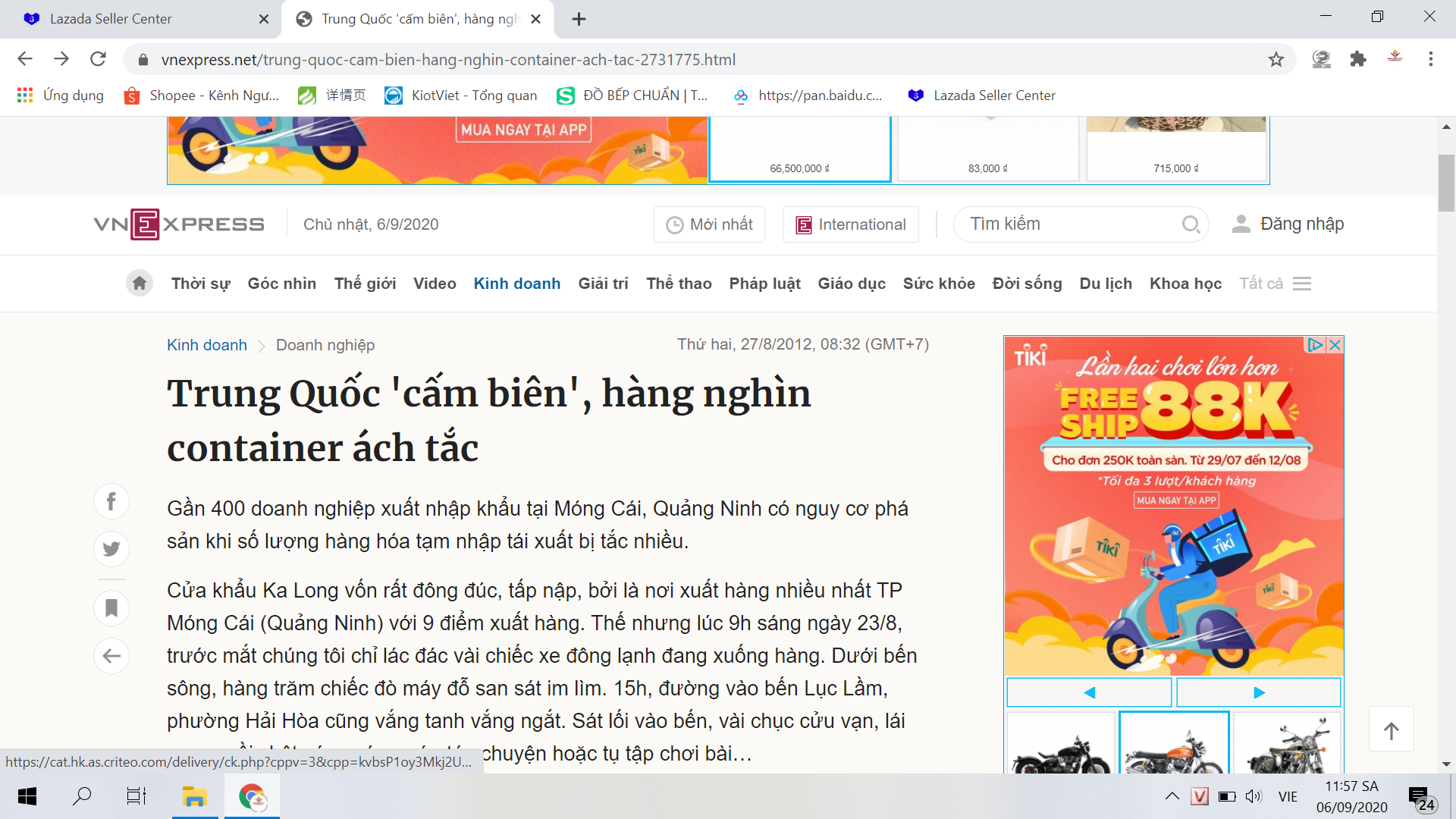 Thông tin trên báo VnExpress