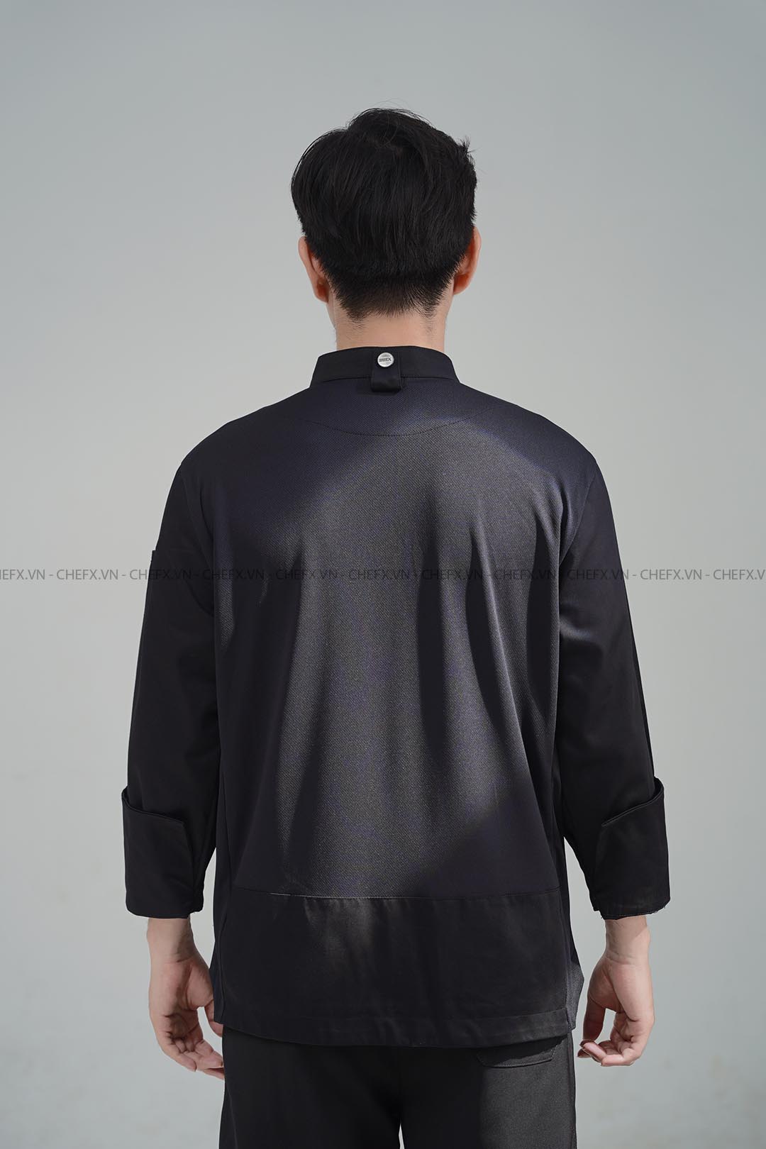 [CHEFX3 - A2] ÁO BẾP DÀI TAY CÚC BẤM CÓ PHỐI LƯỚI SAU LƯNG
