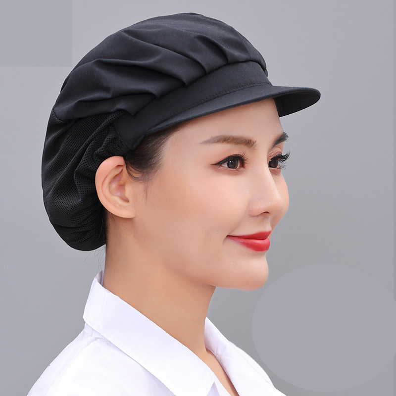 [MB-2] MŨ LƯỚI TRÙM ĐẦU CÓ VÀNH GỌN GÀNG MÀU ĐEN - HEAD COVERING MESH HAT WITH NEAT BRIM