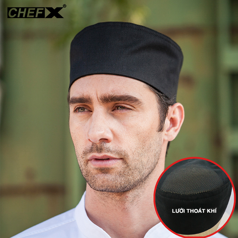 [MB-4] MŨ BẾP CÓ LƯỚI THOÁT KHÍ MÀU ĐEN, NÓN BẾP DÀNH CHO BẾP Á VÀ BẾP NHẬT - HAT WITH AIR MESH, SUITABLE FOR ASIAN AND JAPANESE CUISINE KITCHENS