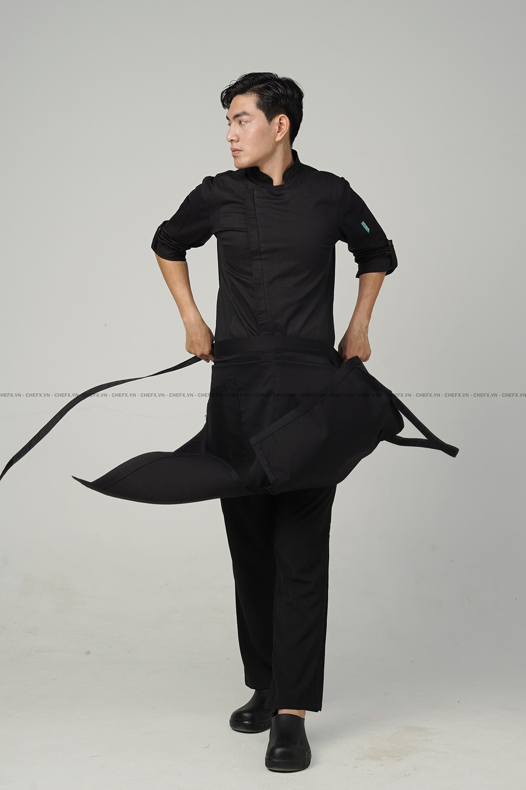 [TD-4] TẠP DỀ BẾP TRƯỞNG XẺ MÀU ĐEN